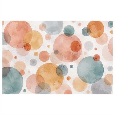 WANDBILD AQUARELLKREISE IN PASTELLTÖNEN - WANDBILDER ABSTRAKTE FORMEN - BILDER