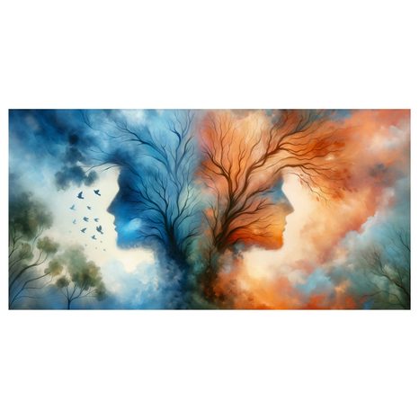 OBRAZ TVÁŘE V KORUNÁCH STROMŮ - OBRAZY STROMY ŽIVOTA - OBRAZY