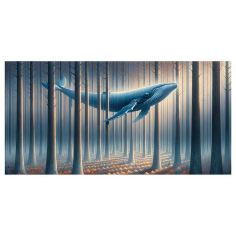 WANDBILD WALDTRAUM MIT WAL - WANDBILDER UNTERWASSERWELT - BILDER