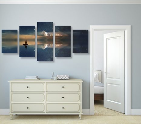 5-DELNA SLIKA LADJA NA MORJU - SLIKE NARAVE IN POKRAJINE - SLIKE