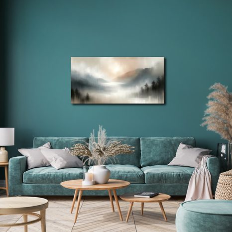 WANDBILD STILLEN TAL IM NEBEL - ABSTRAKTE BILDER - BILDER