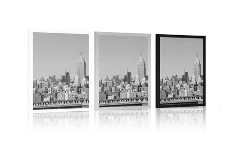 POSTER MAGICAL NEW YORK CITY IN BLACK AND WHITE - BLACK AND WHITE - POSTERS