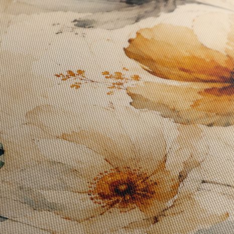 TABLEAU EN 5 PARTIES – FLEURS AQUARELLÉES AUX TONS DÉLICATS - TABLEAUX DE FLEURS - TABLEAUX