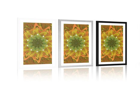 POSTER MIT PASSEPARTOUT EINZIGARTIGES MUSTER MIT FRAUEN - MOTIVE AUS UNSERER WERKSTATT - POSTER