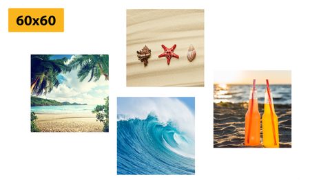 SET OBRAZŮ DOVOLENÁ U MOŘE - SESTAVY OBRAZŮ - OBRAZY
