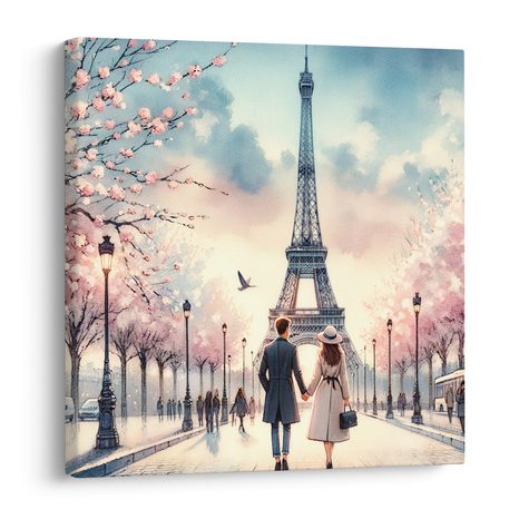 OBRAZ ROMANTIKA V ULICÍCH PAŘÍŽE - OBRAZY LÁSKA - OBRAZY