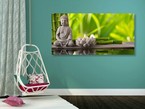 КАРТИНА НА ПЛАТНО – ХАРМОНИЧЕН БУДА - ФЪН ШУЙ КАРТИНИ - КАРТИНИ