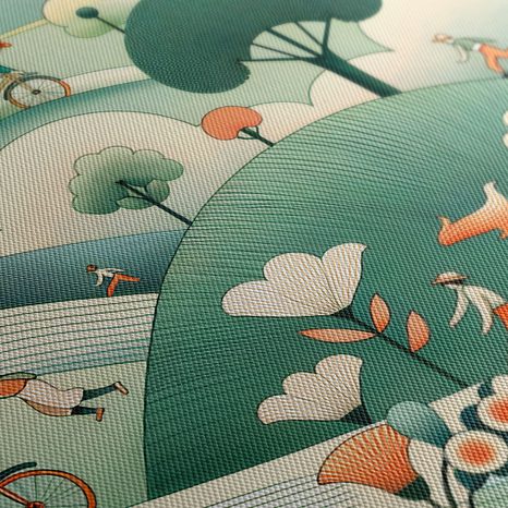 WANDBILD FRÜHLINGSTAG IN DER NATUR - WANDBILDER FELDER UND WIESEN - BILDER