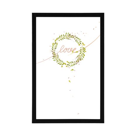 PLAKÁT S MINIMALISTICKÝM NÁPISEM LOVE - MOTIVY Z NAŠÍ DÍLNY - PLAKÁTY