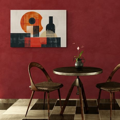 STAMPA SU TELA – JAPANDI NATURA MORTA CON BOTTIGLIA - JAPANDI QUADRI - STAMPE E QUADRI