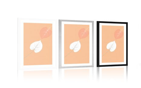 PLAKÁT S PASPARTOU DOTEK LISTŮ - MOTIVY Z NAŠÍ DÍLNY - PLAKÁTY