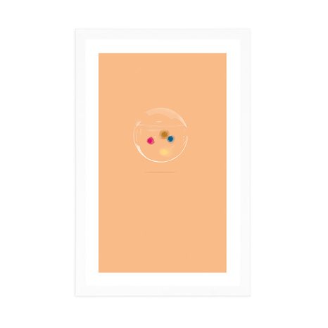 PLAKÁT S PASPARTOU BUBLINA BAREV - MOTIVY Z NAŠÍ DÍLNY - PLAKÁTY