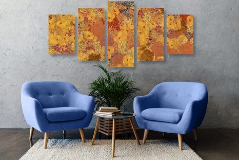 КАРТИНИ ОТ 5 ЧАСТИ – АБСТРАКЦИЯ В СТИЛ Г. КЛИМТ - АБСТРАКТНИ КАРТИНИ - КАРТИНИ