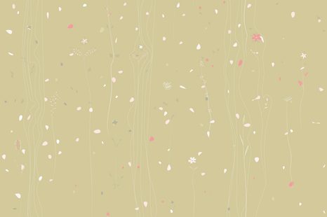 TAPETE MIT PFLANZENMOTIV IN BRAUN - TAPETEN MIT BLUMENMOTIVEN - TAPETEN