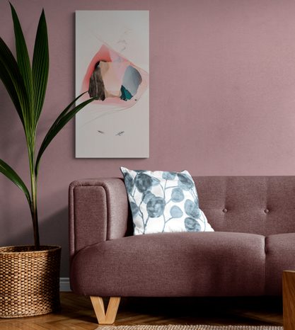 WANDBILD ABSTRAKTION IN DER UMARMUNG DER BERGE - ABSTRAKTE BILDER - BILDER