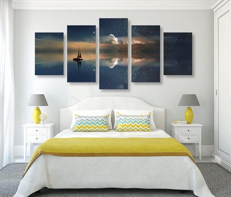 5-DELNA SLIKA LADJA NA MORJU - SLIKE NARAVE IN POKRAJINE - SLIKE