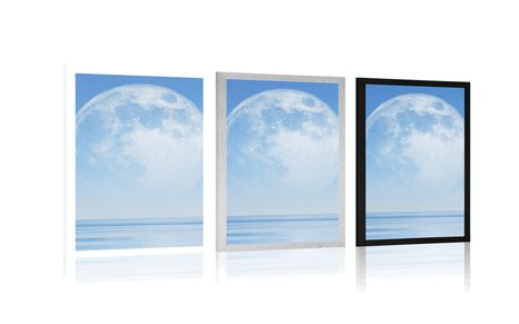 POSTER MOON OVER THE SEA - UNIVERSE AND STARS - POSTERS
