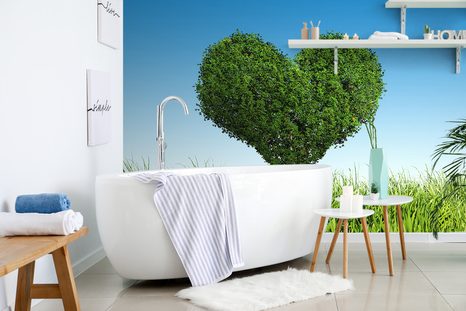 TAPETA STROM VE TVARU SRDCE - TAPETY PŘÍRODA - TAPETY