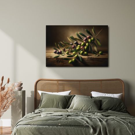 OBRAZ STŘEDOMOŘSKÉ OLIVY - OBRAZY STROMY A LISTY - OBRAZY
