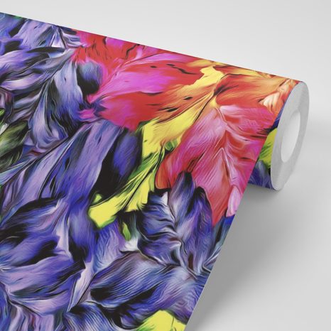 SAMOLEPÍCÍ TAPETA RETRO TAHY LISTŮ - SAMOLEPÍCÍ TAPETY - TAPETY