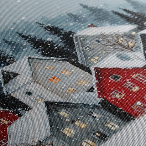 WANDBILD WEIHNACHTSDORF UNTER SCHNEEDECKE - WEIHNACHTS- UND WINTERBILDER - BILDER