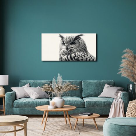 WANDBILD MAJESTÄTISCHE EULE - BILDER VON VÖGELN - BILDER