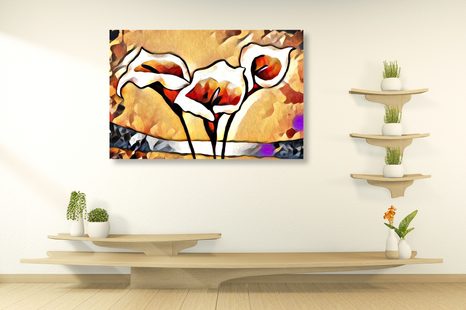 OBRAZ UMĚLECKÉ ETNO KALY - OBRAZY KVĚTŮ - OBRAZY