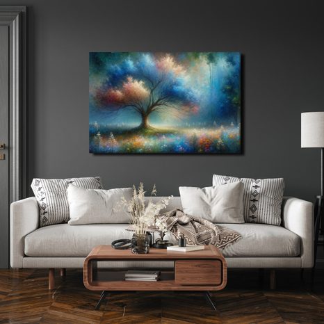 OBRAZ MAGICKÝ STROM ŽIVOTA V MLZE - OBRAZY STROMY ŽIVOTA - OBRAZY