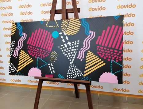 OBRAZ MODERNÍ MEMPHIS VZOR - POP ART OBRAZY - OBRAZY