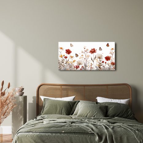 OBRAZ ROZKVETLÁ LOUKA S MOTÝLY - OBRAZY MOTÝLI - OBRAZY