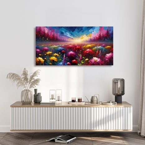 WANDBILD BLUMENWIESE - WANDBILDER FELDER UND WIESEN - BILDER