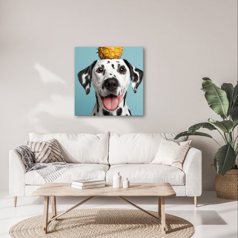 SLIKA VESELI PAS S ANANASOM - SLIKE PASA - SLIKE