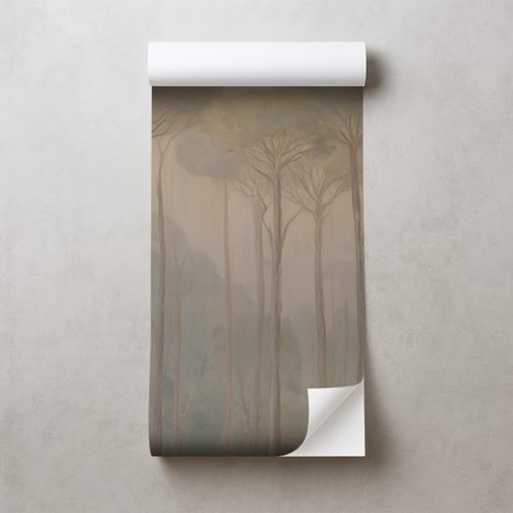 TAPET AUTOADEZIV LINIȘTEA PĂDURII ÎN CEAȚĂ - TAPET PĂDURE - TAPETURI