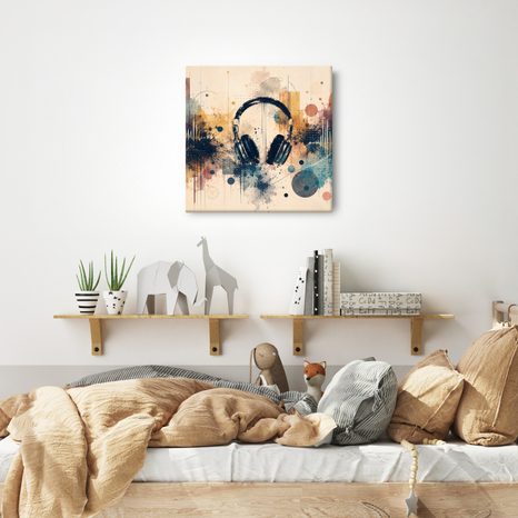 WANDBILD BUNTE SYMPHONIE DER MUSIK - MUSIKBILDER - BILDER