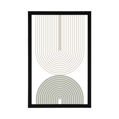 POSTER MINIMALISTISCHE REGENBÖGEN MID-CENTURY - MOTIVE AUS UNSERER WERKSTATT - POSTER