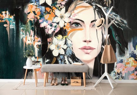 WALLPAPER ORIGINAL PAINTING OF A WOMAN - WALLPAPERS OF PEOPLE AND CELEBRITIES - WALLPAPERS