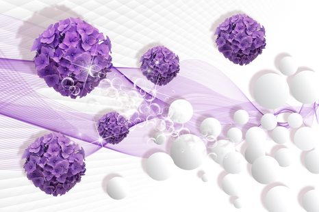 SAMOLEPÍCÍ TAPETA KVĚTINY S ABSTRAKTNÍM POZADÍM - SAMOLEPÍCÍ TAPETY - TAPETY