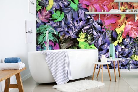 TAPETA RETRO TAHY LISTŮ - ABSTRAKTNÍ TAPETY - TAPETY