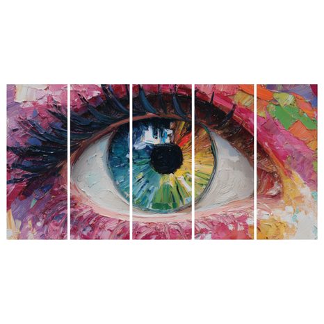 5-DÍLNÝ OBRAZ BAREVNÁ HARMONIE OKA - ABSTRAKTNÍ OBRAZY - OBRAZY