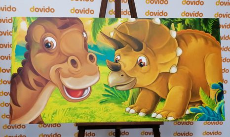 SLIKA VESELI DINOZAVRI - OTROŠKE SLIKE - SLIKE