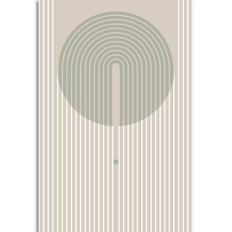 WANDBILD STILVOLLES MUSTER MIT KREIS MID-CENTURY - ABSTRAKTE BILDER - BILDER