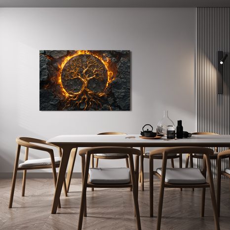 WANDBILD LEBENSBAUM IM FEUER - BILDER - 🔥 TOTALAUSVERKAUF