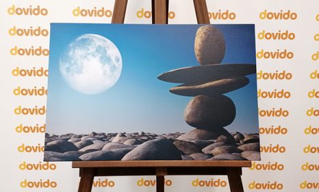 OBRAZ SKLÁDANÉ KAMENY V MĚSÍČNÍM SVĚTLE - OBRAZY FENG SHUI - OBRAZY