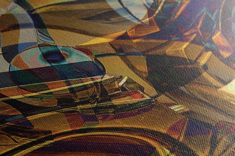 КАРТИНА НА ПЛАТНО – В АБСТРАКТЕН ЗЛАТЕН ДИЗАЙН - АБСТРАКТНИ КАРТИНИ - КАРТИНИ