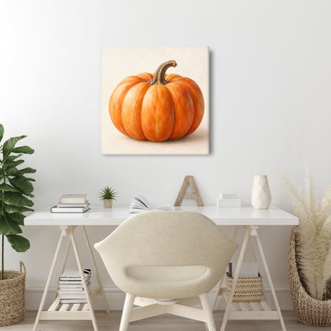 QUADRO SU TELA – ZUCCA AUTUNNALE MATURA - QUADRI HALLOWEEN E HORROR - STAMPE E QUADRI