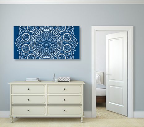 OBRAZ JEMNÁ ETNICKÁ MANDALA - OBRAZY FENG SHUI - OBRAZY
