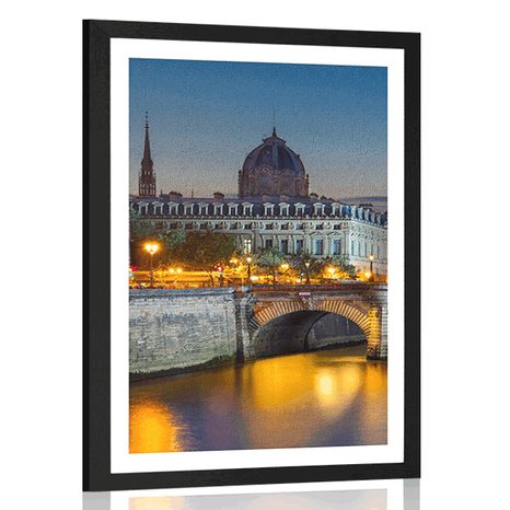 POSTER WITH MOUNT DAZZLING PANORAMA OF PARIS - CITIES - POSTERS