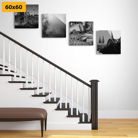 SET DI QUADRI – CITTÀ IN STILE INTERESSANTE - COLLEZIONI DI QUADRI - STAMPE E QUADRI