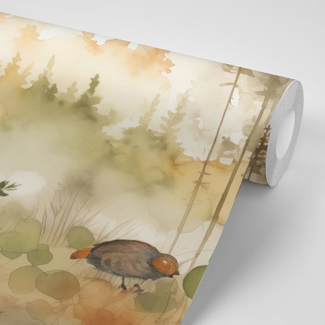 CARTA DA PARATI AUTOADESIVA – PROCIONE NEL BOSCO INCANTATO - CARTA DA PARATI AUTOADESIVE - CARTA DA PARATI