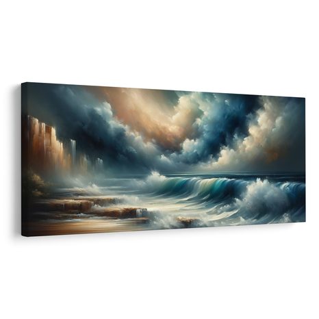 WANDBILD DRAMATISCHE MEERES-HORIZONTE - BILDER MEER UND STRAND - BILDER